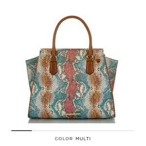 NWT - Brahmin Priscilla Satchel snakeskin